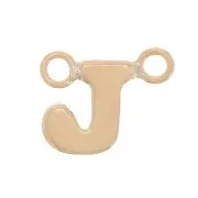 Intercalaire lettre alphabet 6x8 mm - J - Gold filled (or laminé) x1
