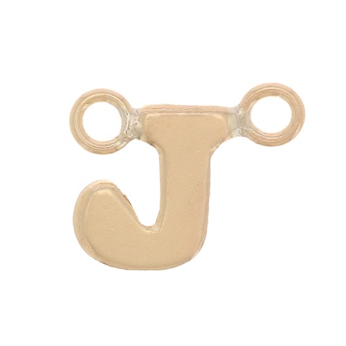 Intercalaire lettre alphabet 6x8 mm - J - Gold filled (or laminé) x1