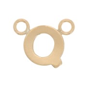 Intercalaire lettre alphabet 6x8 mm - Q - Gold filled (or laminé) x1