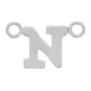 Intercalaire lettre alphabet 6x10 mm - N - Argent 925 x1