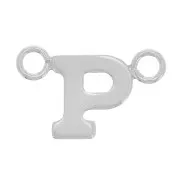 Intercalaire lettre alphabet 6x9.5 mm - P - Argent 925 x1