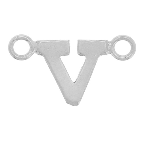 Intercalaire lettre alphabet 6x11 mm - V - Argent 925 x1