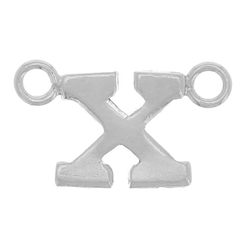 Intercalaire lettre alphabet 6x10 mm - X - Argent 925 x1