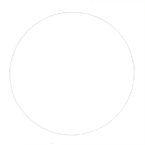 Cercle nu en métal pour attrape rêves suspension et abat-jour 45 cm - Blanc x1