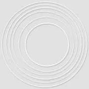 Cercle nu en métal pour attrape rêves suspension et abat-jour 45 cm - Blanc x1