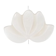 Perle fleur de lotus en nacre 11x17 mm - Naturel x1|raw }}