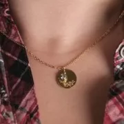 Breloque pierre de naissance 6 mm oxyde zirconium Janvier - Acier inox 304L  - Siam