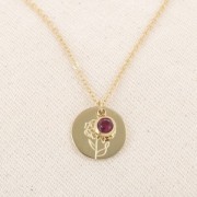 Breloque pierre naissance 6mm oxyde zirconium Juin Acier inox 304L  Light Amethyst