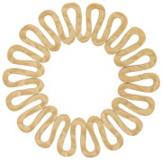 Pendentif rond martelé - motif vagues 35 mm - Acier inoxydable 304L Doré x1