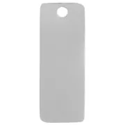 Breloque rectangle 13x5 mm - motif amour - Acier inoxydable 316L x1