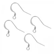 Crochets d'oreilles 17 mm argenté vieilli x4