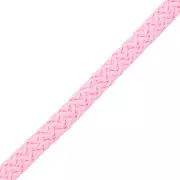 Cordon en polyester tressé 5 mm - Rose clair x1m