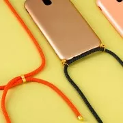 Cordon en polyester tressé 5 mm - Rose clair x1m