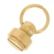 Rivets avec anneau 9x8 mm pour coque telephone portable - Acier inox 304 Doré x2