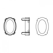 Serti griffe pour cabochon PureCrystal 4120 18x13 mm - Argenté Vieilli x1