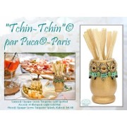 Perles en verre Samos® par Puca® 7x5 mm - Opaque Green Turquoise Rembrandt x10g