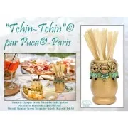 Perles en verre Samos® par Puca® 7x5 mm - Opaque Green Turquoise Rembrandt x10g