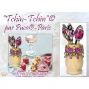 Perles en verre Samos® par Puca® 7x5 mm - Opaque Green Turquoise Rembrandt x10g