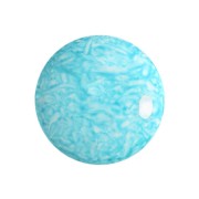 Cabochon rond en verre par Puca® 18 mm - Milky Turquoise x1