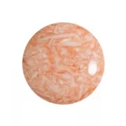 Cabochon rond en verre par Puca® 18 mm - Milky Peach x1