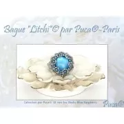 Cabochon rond en verre par Puca® 18 mm - Milky Grey x1