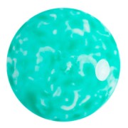 Cabochon rond en verre par Puca® 25 mm - Milky Green Turquoise x1|raw }}