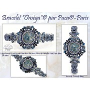 Cabochon rond en verre par Puca® 18 mm - Frost Jade Tweedy x1