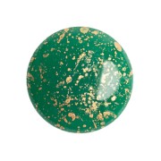 Cabochon rond en verre par Puca® 18 mm - Frost Jade Gold Splash x1|raw }}