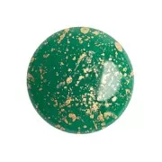 Cabochon rond en verre par Puca® 18 mm - Frost Jade Gold Splash x1