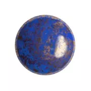 Cabochon rond en verre par Puca® 18 mm - Frost Royal Blue Bronze x1