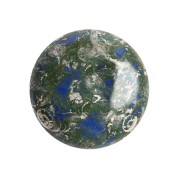 Cabochon rond en verre par Puca® 18 mm - Frost Royal Blue New Picasso x1|raw }}