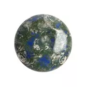 Cabochon rond en verre par Puca® 18 mm - Frost Royal Blue New Picasso x1