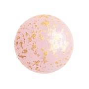 Cabochon rond en verre par Puca® 18 mm - Frost Sweet Pink Gold Splash x1|raw }}