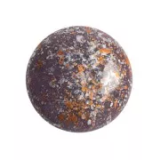 Cabochon rond en verre par Puca® 18 mm - Frost Parme Tweedy x1