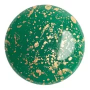 Cabochon rond en verre par Puca® 25 mm - Frost Jade Gold Splash x1