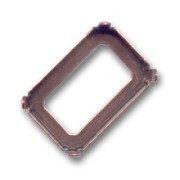 Serti griffe pour cabochon PureCrystal 4627 27x18,5 mm - Cuivré Vieilli x1