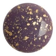 Cabochon rond en verre par Puca® 25 mm - Frost Parme Gold Splash x1