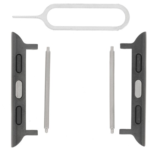 Adaptateur pour bracelet Apple Watch  22 mm Acier inoxydable 304 Noir