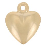Breloque coeur bombé 12x10 mm - Gold filled (Or laminé) x1|raw }}