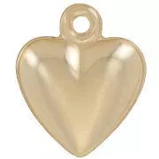 Breloque coeur bombé 12x10 mm - Gold filled (Or laminé) x1