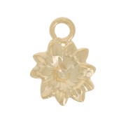 Mini breloque fleur 6 mm travaillée - Gold filled (Or laminé) x1|raw }}