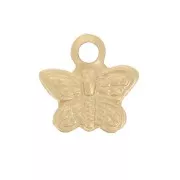 Mini breloque papillon 7 mm - Gold filled (Or laminé) x1