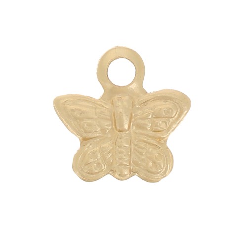 Mini breloque papillon 7 mm - Gold filled (Or laminé) x1