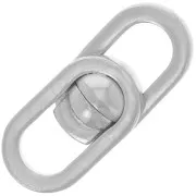 Fermoir design aimanté 19.5x8 mm - Argent 925 x1
