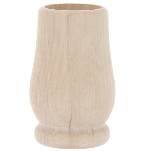 Support en bois brut à décorer par Puca® 62x32 mm - Vase x1