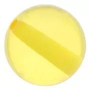 Perles en résine transparente 8 mm - Jaune soleil x1
