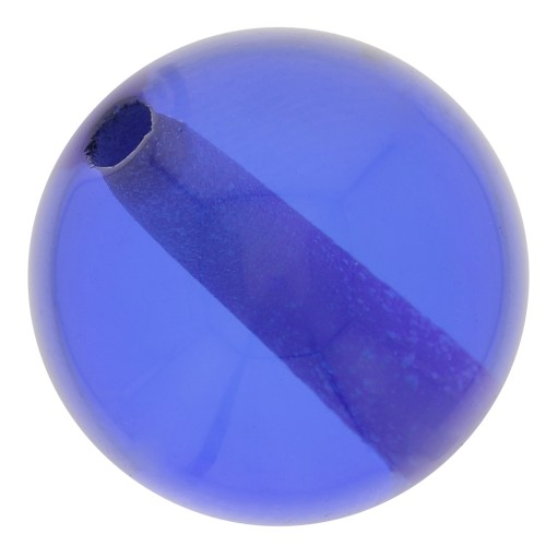 Perle en résine transparente 10 mm - Bleu royal x1