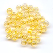 Preciosa Perles rocailles 11/0 2 mm - Crystal interieur jaune nacrées x20g|raw }}