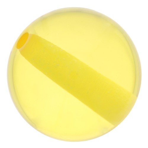 Perle en résine transparente 10 mm - Jaune soleil x1