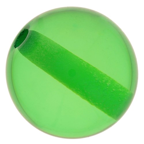 Perle en résine transparente 10 mm - Vert prairie x1